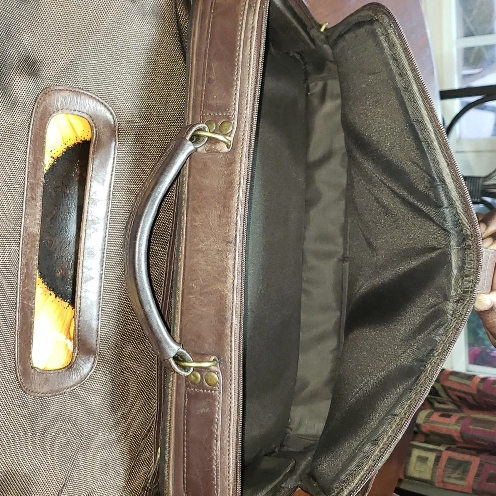 💘🖤💘 Green Fields Shafmaster Brown Full Grain Leather Messenger Barrister Bag